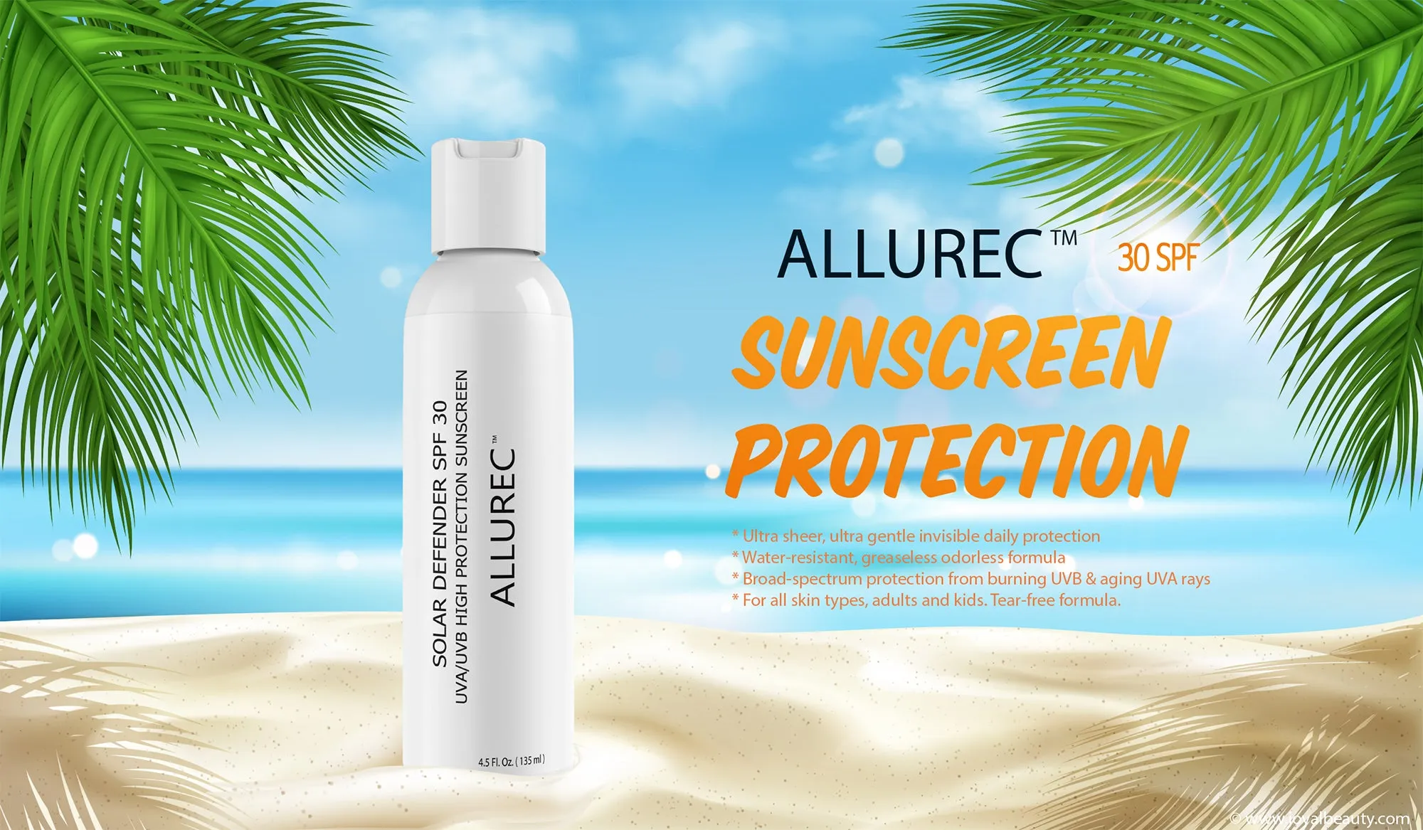 ALLUREC™ SOLAR DEFENDER SPF 30 UVA / UVB HIGH PROTECTION SUNSCREEN