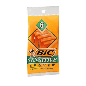 Bic Single Blade Shavers Sensitive Skin 6 each By Bic