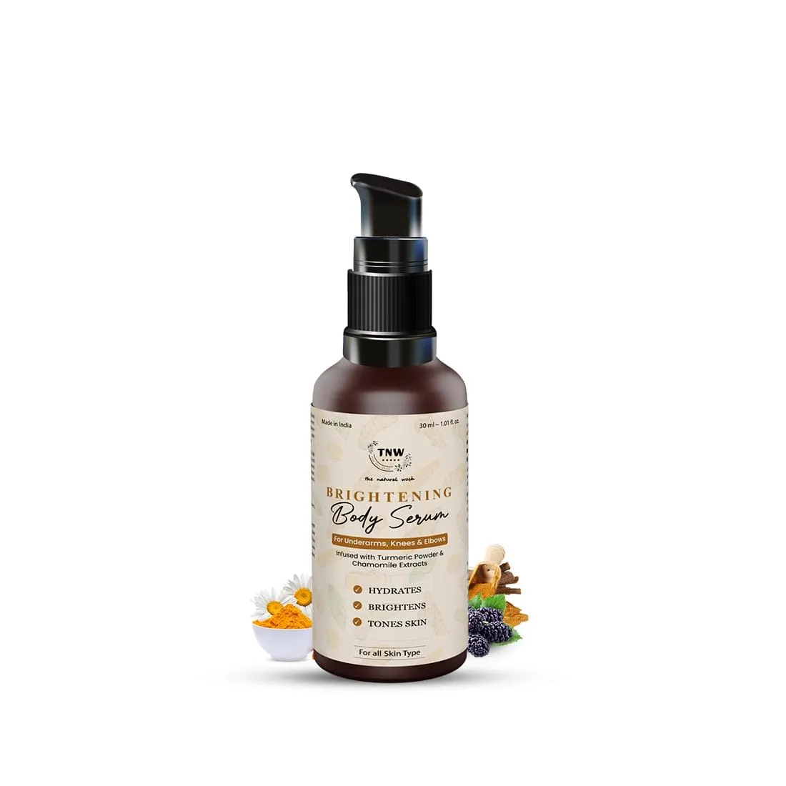 Turmeric Powder Infused Body Brightening Serum with Soothing Chamomile Extracts