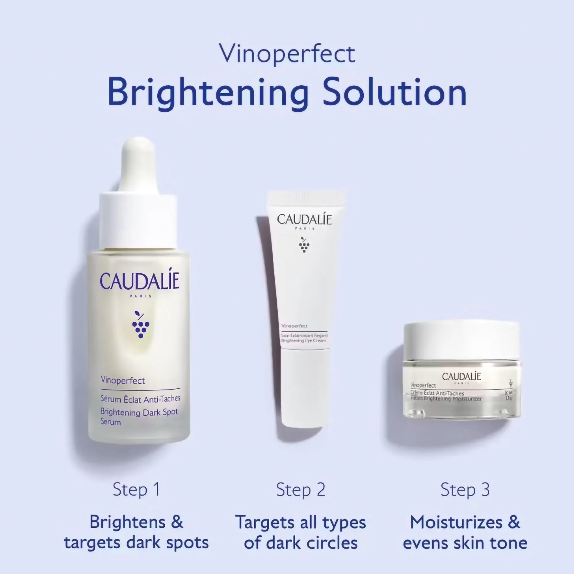 Caudalie Vinoperfect Face & Eye Brightening Trio-Holiday 2024