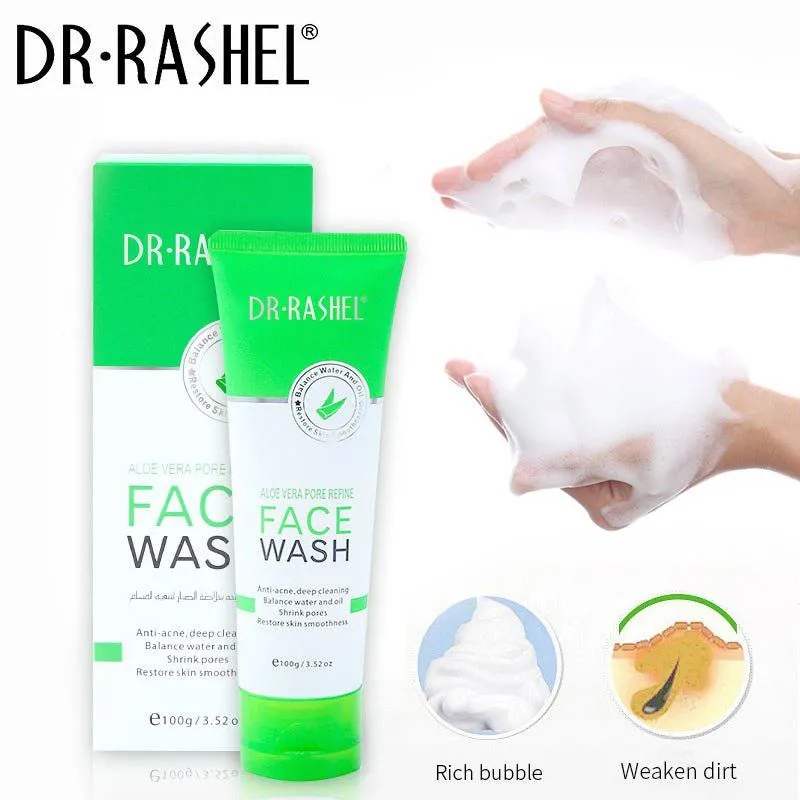 DR.RASHEL Aloe Vera Anti acne Deep Cleaning Pore Refine Face Wash 100g DRL- 1633