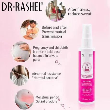 Dr.Rashel PH-Balanced Feminine Deodorant Fresh Spray All-In-One - 100ml DRL- 1541