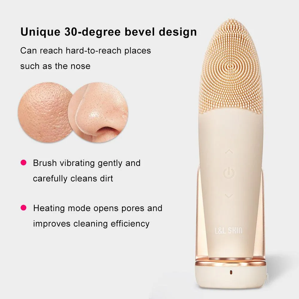 EMI Pro - Heating Silicone Facial Cleansing Brush- White