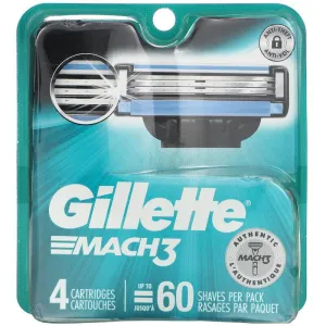 Gillette Mach3 - Manual Shaving Razor Blades - 4 Cartridge