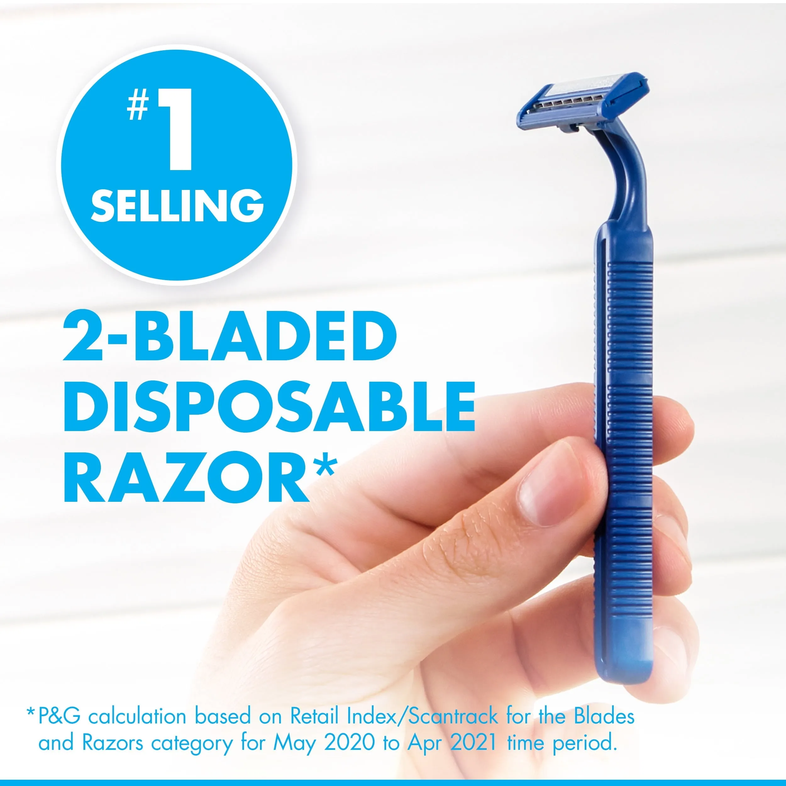 Gillette Sensor2 Fixed Head Men's Disposable Razors, Blue, 18 Count