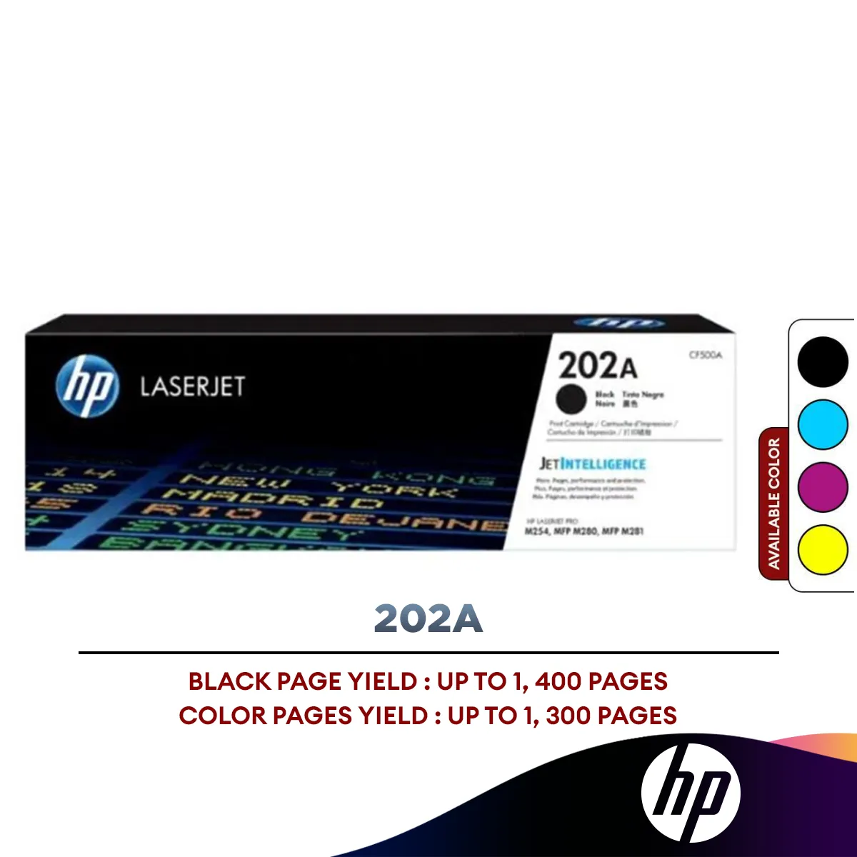 HP 202A Toner Cartridge (Black/Cyan/Magenta/Yellow)