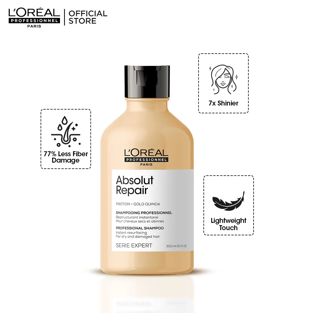 Loreal Professionnel Serie Expert Absolut Repair Shampoo - 300ml - For Dry And Damaged Hair