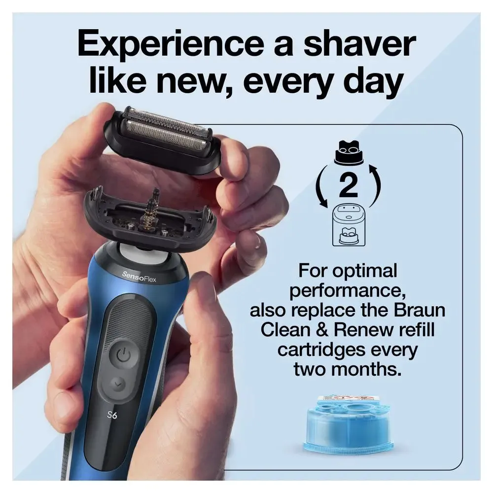 New - Braun Series 6 Electric Shaver Replacement Head - 64B Black