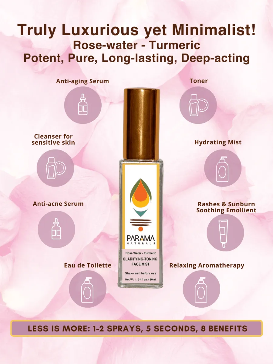 Parama Naturals TURMERIC- ROSE WATER FACE MIST Clarifying & Toning