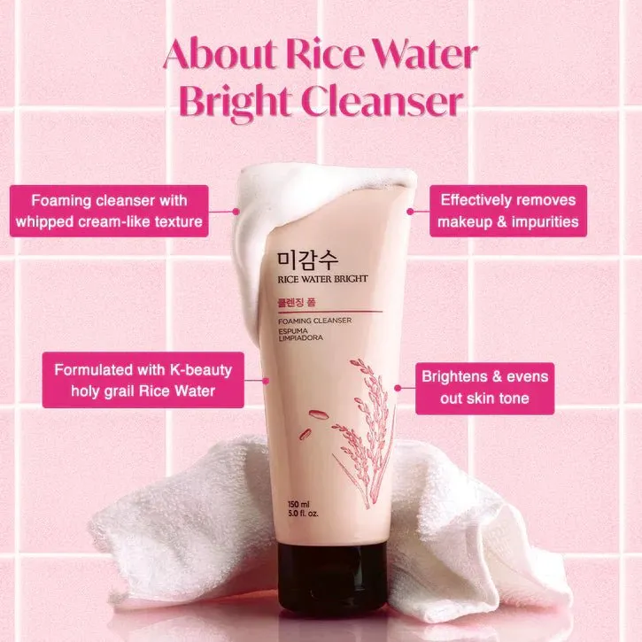 Rice Water Bright Facial Foaming Cleanser 300ml