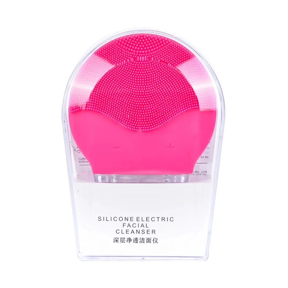 Silicone Ultrasonic Electric Facial Cleansing Massager Brush