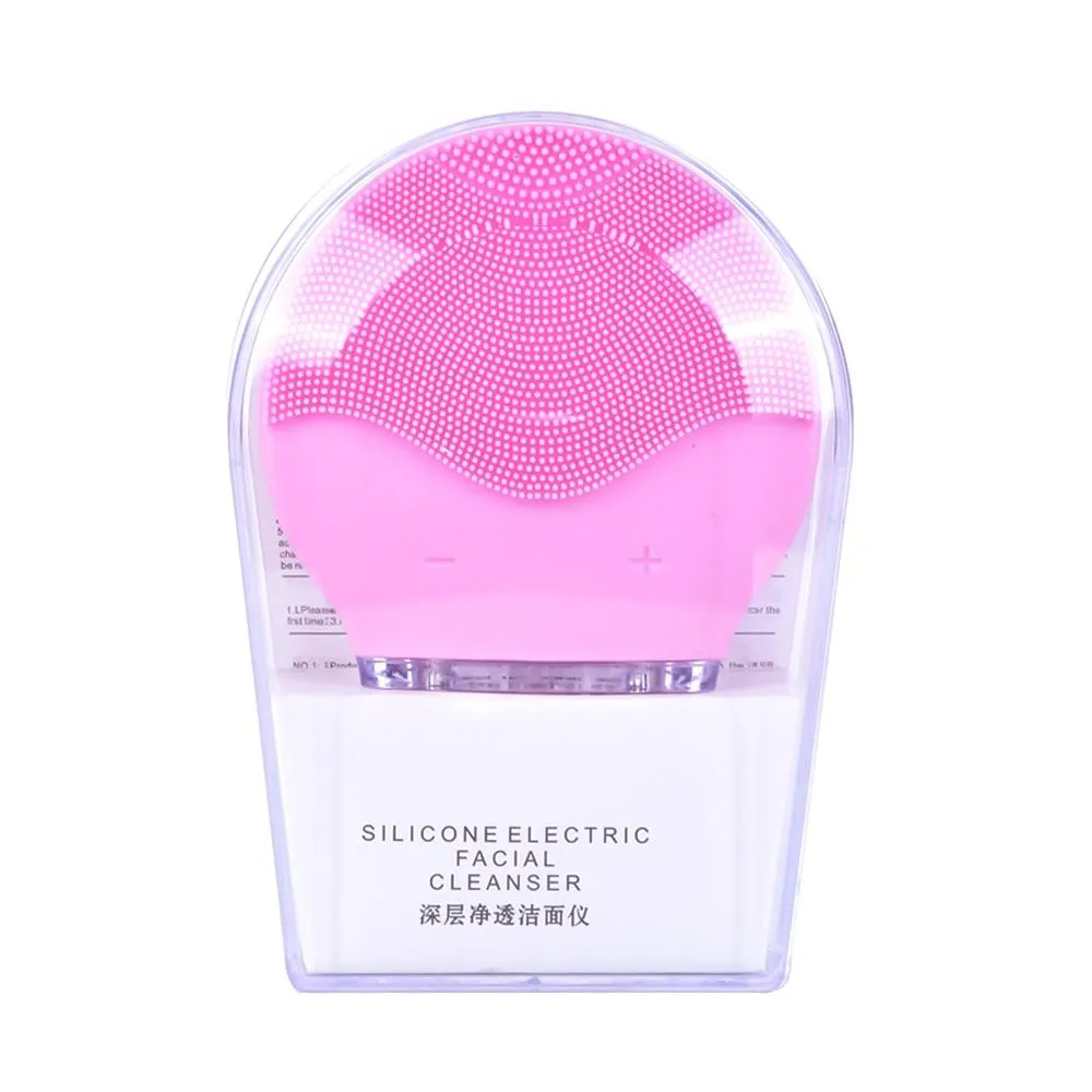 Silicone Ultrasonic Electric Facial Cleansing Massager Brush