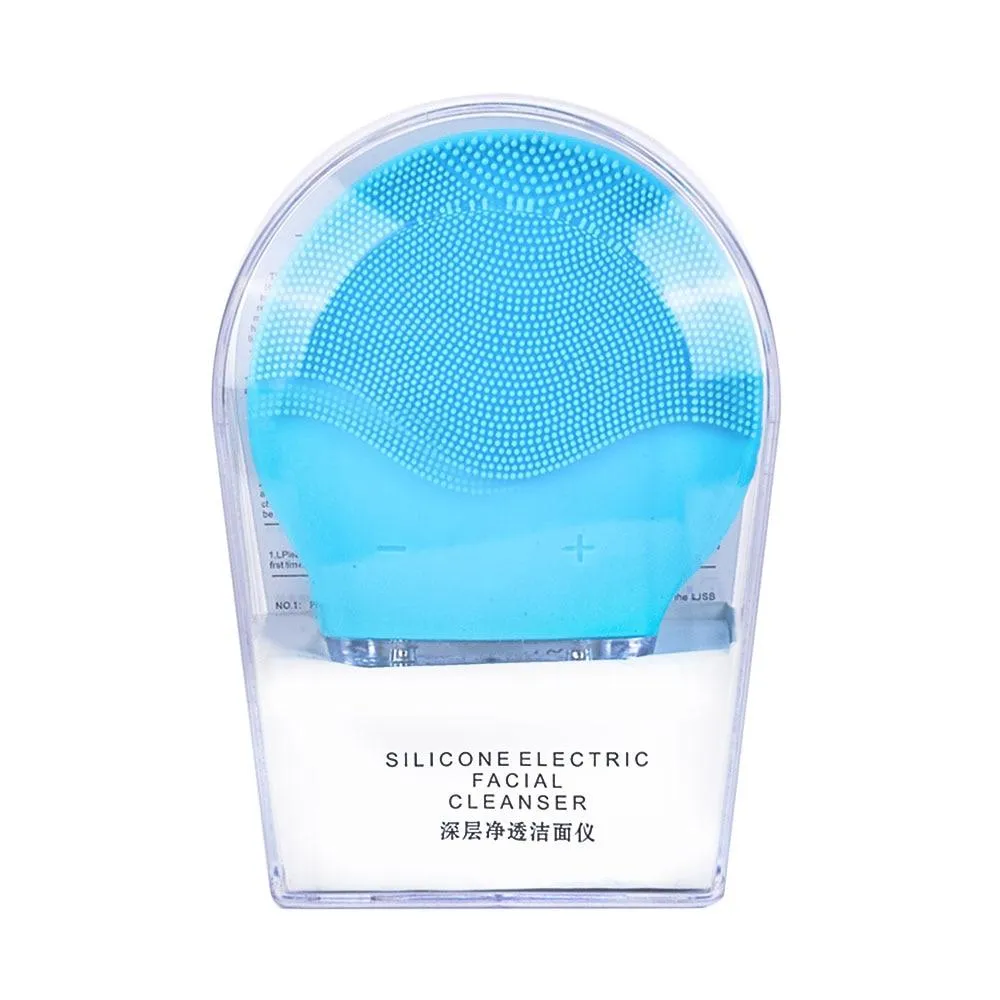 Silicone Ultrasonic Electric Facial Cleansing Massager Brush