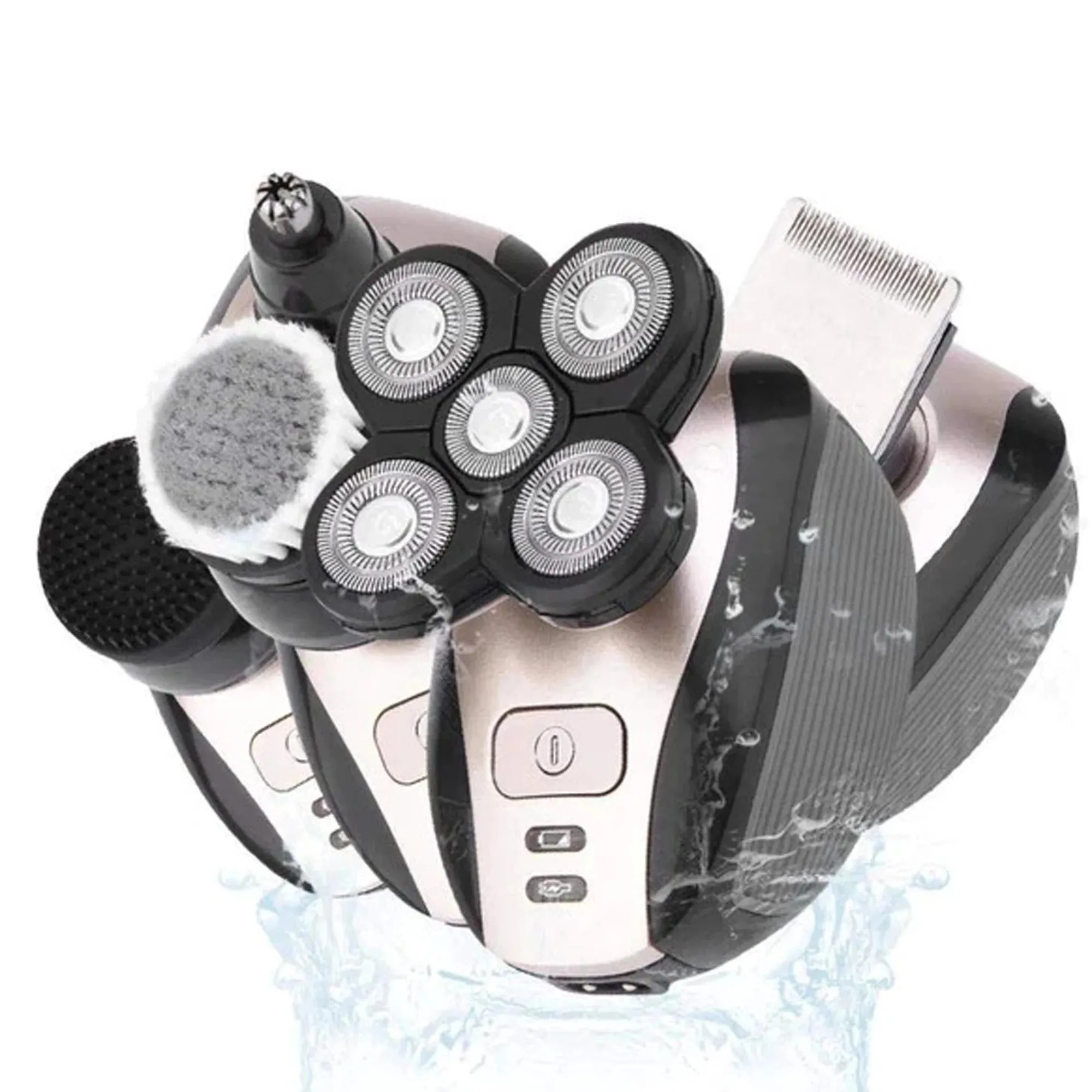 Titanium Series Total Shaver Set with Shave Gel, Cleansing Wipes and Travel Bag